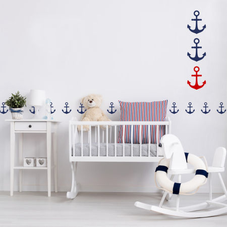 Samoprzylepne naklejki dla dzieci w kotwice