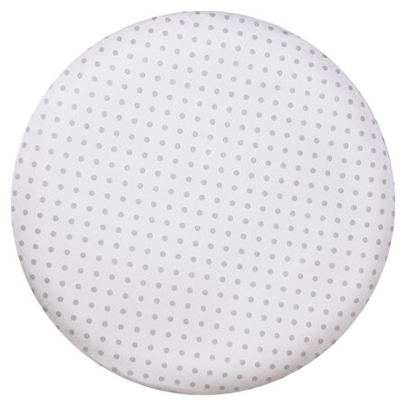 Delikatny, biały puf w urocze jasnoszare kropki, groszki 4mm