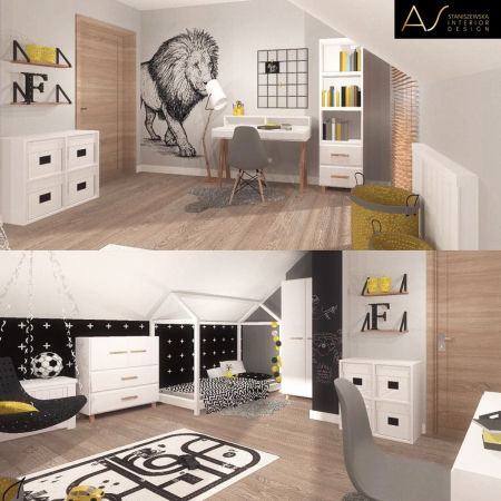 Czarna tapeta + biały PLUS (wersja czarno-biała)