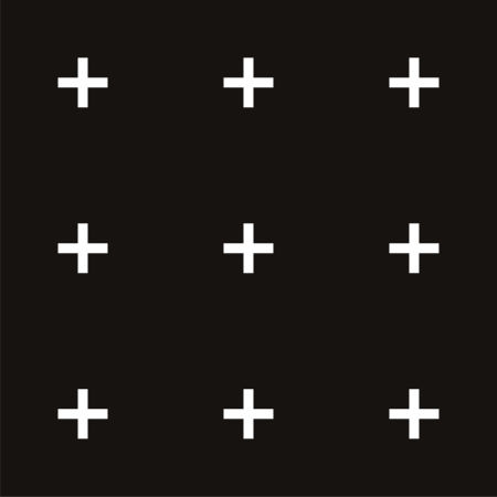 Czarna tapeta + biały PLUS (wersja czarno-biała)