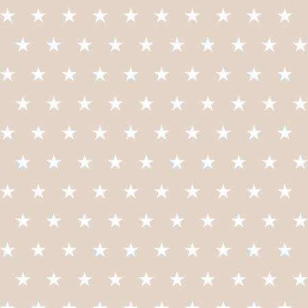 Beżowa tapeta w gwiazdki białe 5 cm
