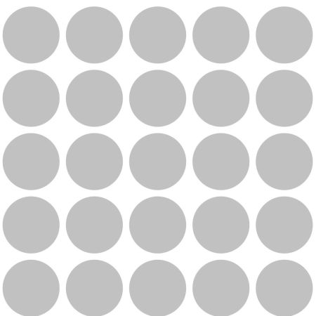 Biała tapeta w duże szare grochy, kropki 18 cm polka dot