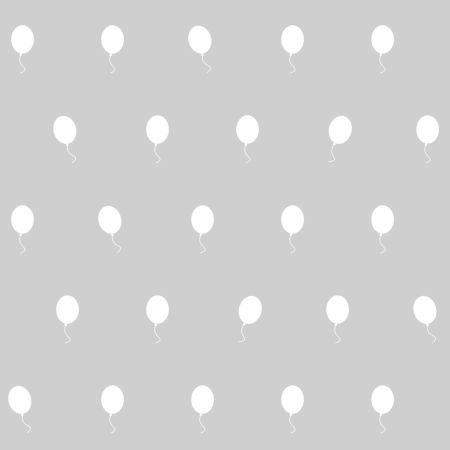 Szara tapeta w białe balony