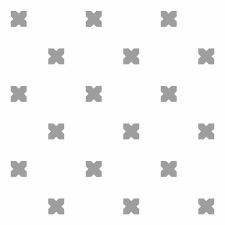 Biała tapeta w szare IKSY krzyżyki rozstaw karo (wersja biało-szara)