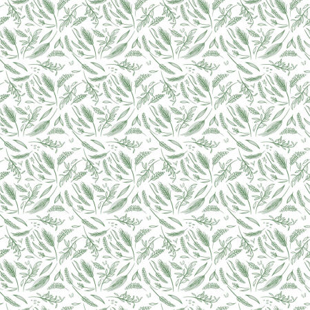 Tapeta na ścianę żniwa zboże żyto natura biało-zielona