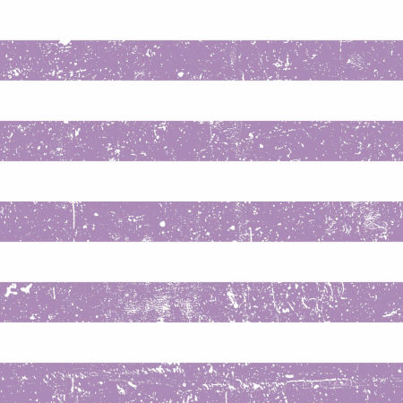 Biała tapeta w liliowe, przecierane pasy poziome 10 cm