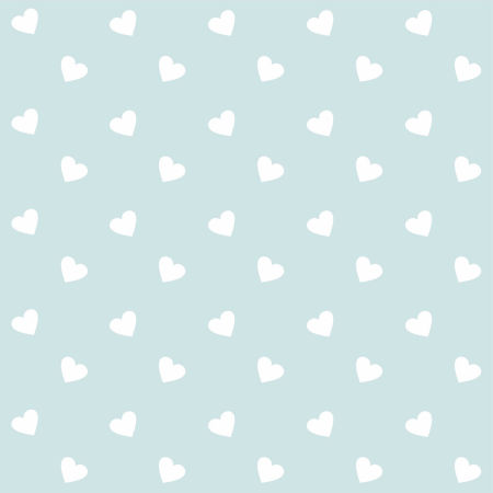 Stylowa miętowa tapeta do pokoju dziecięcego w białe 5 cm serduszka