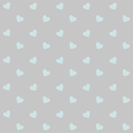 Dekoracyjna szara tapeta w serca 5 cm w kolorze miętowym, dziecięca