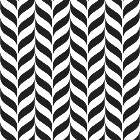 Tapeta jodełka czarno-biała, wzór listki, zebra w nowoczesnym stylu