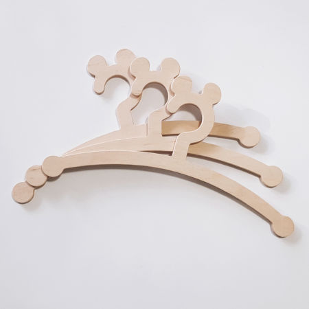 Wieszaki dziecięce MISIE uszy niedźwiadka lub myszka miki, 3 szt.