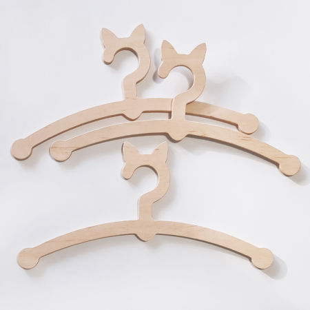 Wieszaki na ubranka niemowlęce dziecięce KOTKI kocie uszy, 3 szt.