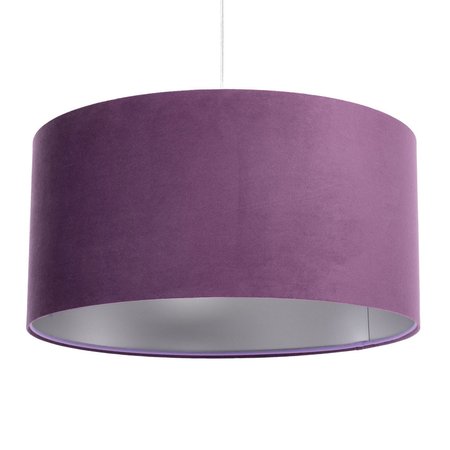 Fioletowa lampa wisząca welurowa ze srebrnym środkiem do salonu i pokoju młodzieżowego - MULTIKOLOR