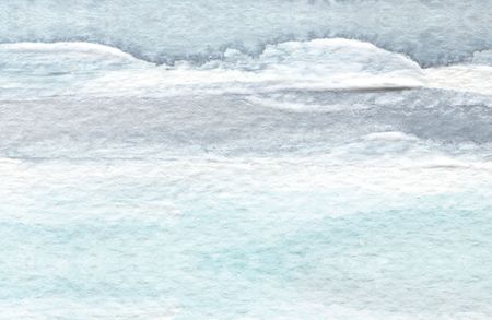 Fototapeta do sypialni akwarelowe FALE wodne, spokojna delikatna tapeta niebiesko-szara