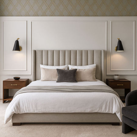 Kinkiet czarno-mosiężny z włącznikiem, lampa ścienna na ramieniu do sypialni - RONA W2