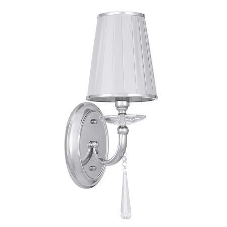 Klasyczny chromowany kinkiet FABIONE kryształowy elegancki pojedynczy