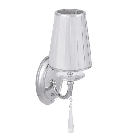 Klasyczny chromowany kinkiet FABIONE kryształowy elegancki pojedynczy