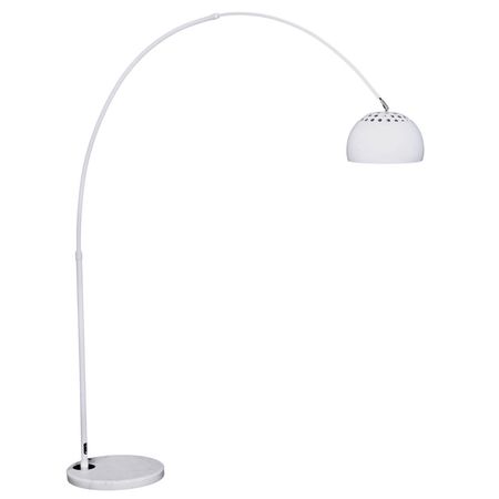Lampa stojąca podłogowa AZURRO BIAŁA, metalowa, granitowa
