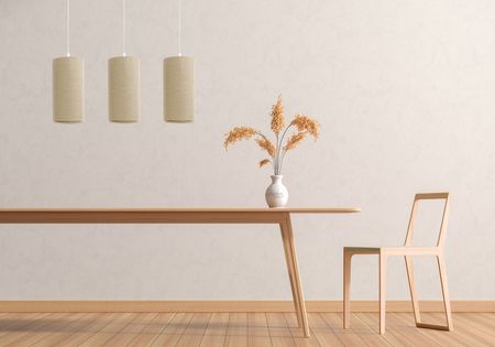Lampa wisząca BOHO beżowa jutowa potrójna na listwie tuby, nad wyspę i stół, do salonu
