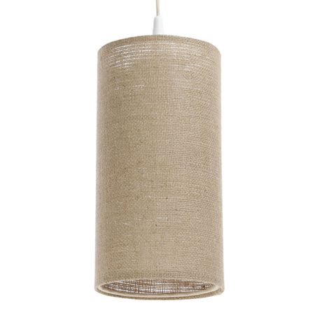 Lampa wisząca jutowa beżowa TUBA BOHO nad stół do jadalni, kuchni i sypialni