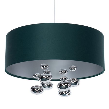 Lampa wisząca zielona butelkowa glamour, do salonu, jadalni, nad stół, sypialni i holu - BUBBLE