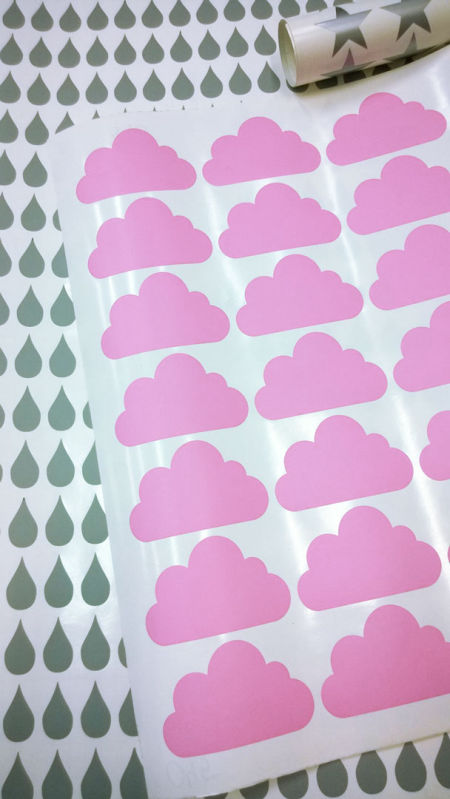 Naklejki CHMURKI, CHMURY na ścianę, meble, szyby, okna, lustro, samoprzylepne