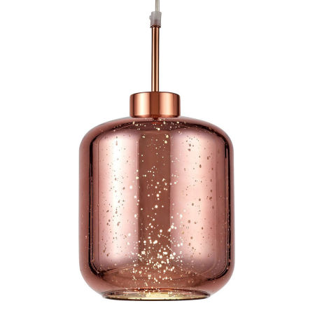 Nowoczesna lampa szklana zwis ALACOSMO różowe złoto, rose gold