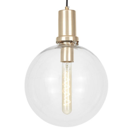 Przezroczysto-złota lampa wisząca w kształcie kuli, nowoczesna DORITO
