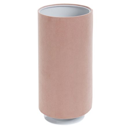 Pudrowo różowa lampa stołowa do sypialni, welurowa - JASMINE BEBE