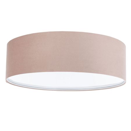 Pudrowo różowa lampa sufitowa, różowy plafon z blendą - JASMINE BEBE