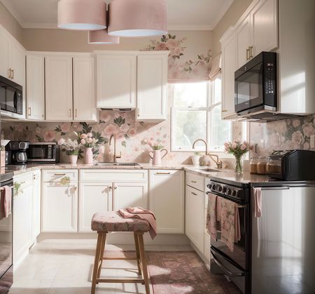 Różowy potrójny plafon pudrowy róż, lampa do pokoju dziewczynki z szarym wnętrzem - JASMINE BEBE