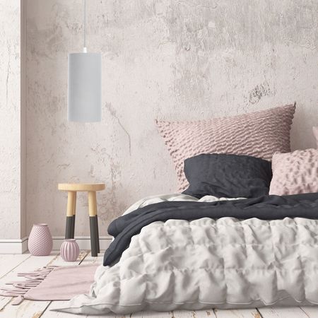 Szara lampa wisząca TUBA nad stół, do sypialni i nad wyspę kuchenną - JASMINE BEBE