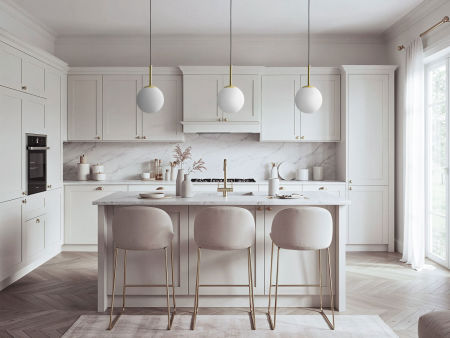 Elegancka wisząca lampa, złoto klasyczne, biały klosz, szklana kula, pionowy zwis, styl glamour - FREDICA