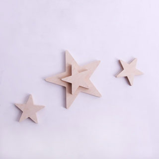 Drewniane ozdoby 3D dekoracyjne gwiazdy na ścianę