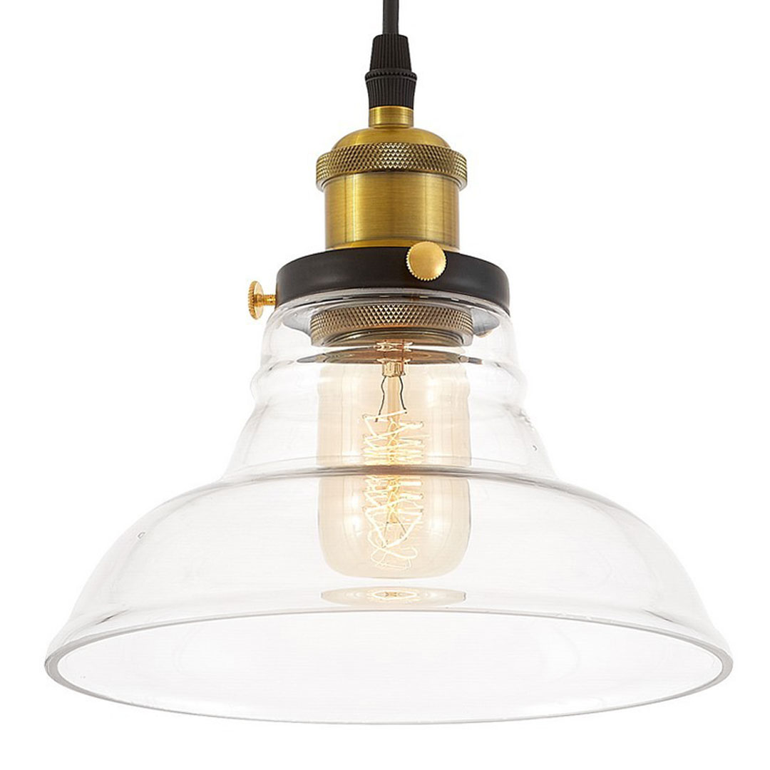 Przezroczysta lampa wisząca industrialna, szklana, loftowa - BAO - Lampit zdjęcie 1