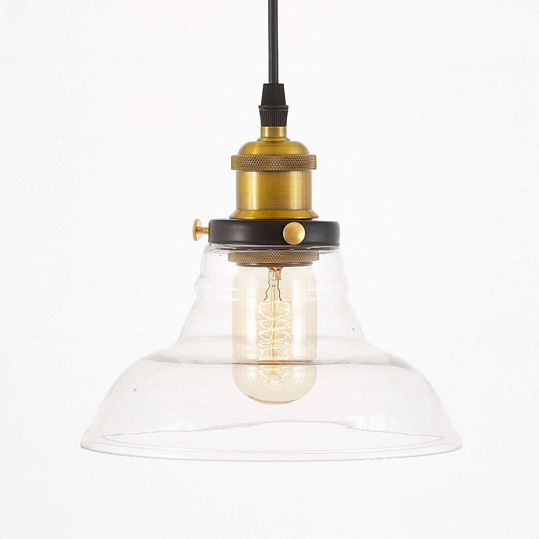 Przezroczysta lampa wisząca industrialna, szklana, loftowa - BAO - Lampit zdjęcie 4