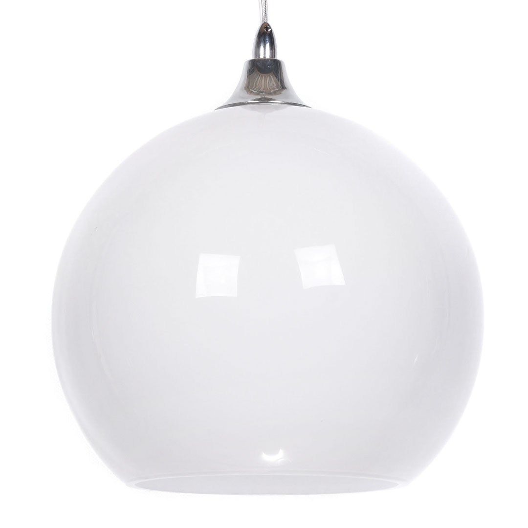 Szklana biała kula, lampa wisząca MOLTON skandynawska, zwis - Lumina Deco zdjęcie 1